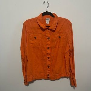 Chicos Orange Button Up
